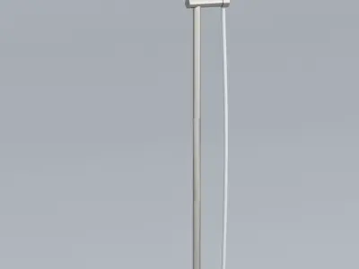 wall shower faucet Low-poly 3D model