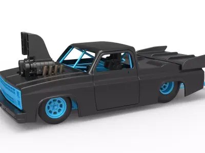 Dragster truck Scale 1 to 25 3D print model