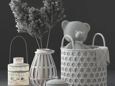 Decorative set 3D model 34