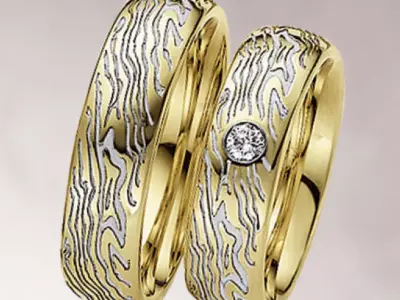 Wedding rings 011 3D print model