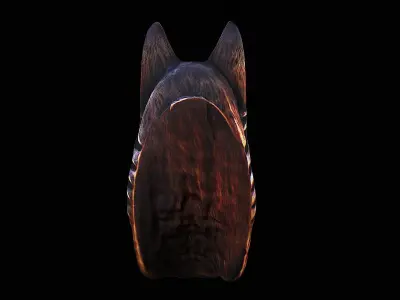 Wood Carved Wolf 3D model