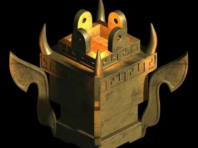 Dynasty Not Zhoushan - Decoration - Brazier 01 3D model