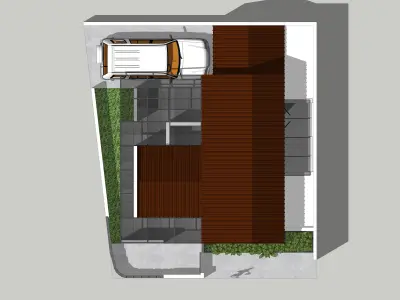 Minimalist Scandinavian House Low-poly 3D model