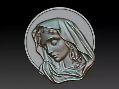 Virgin Mary 17 3D print model