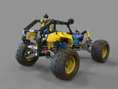 Lego buggy 3D model