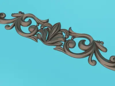 Carved Decor Model MOLDING  Low-poly 3D model