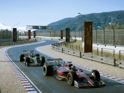 Race track Generator Low-poly 3D model