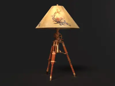 Chinese  lamp  Low-poly 3D model