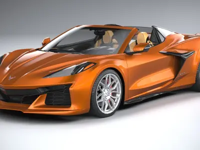 Chevrolet Corvette C8 Z06 Convertible CG 2023 lowpoly 3D model