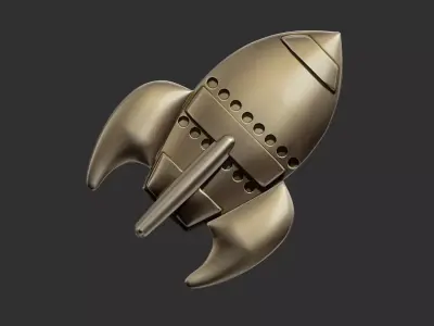 Rocket Relief Pendant 3D print model