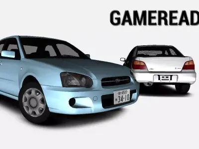 Subaru Impreza GDB 15I FWD JDM 2003 Gameready Low-poly 3D model