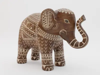 Elephant Statues Low-poly 3D model purchase