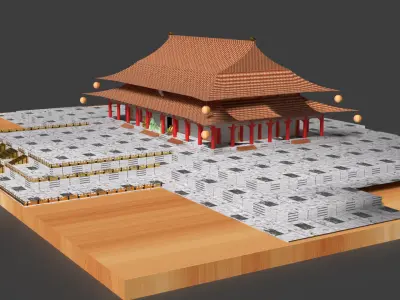 Chinese  ancient house   3D model