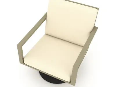 3D modern metal chair 02 Low-poly 3D model