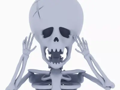 HALLOWEEN MERMAID SKELETON 3D print model