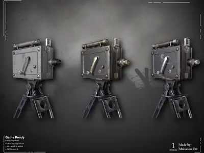 Military Camera WW2 VOL06 Game Ready 3D model