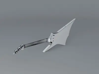 A custom Explorer inspired guitar Free 3D model