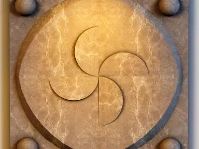 3d wall panel set 03 Low-poly 3D model