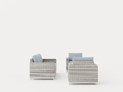 Oxnas sofa set Low-poly 3D model
