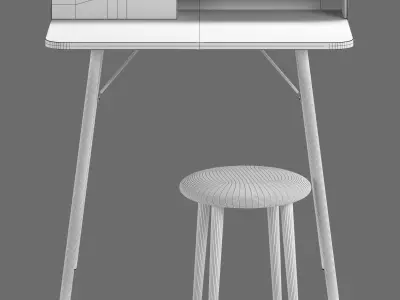 La Redoute Interieurs Jimi Wood and Metal Desk 3D model