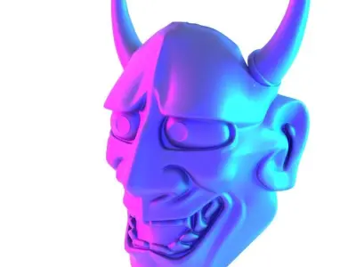  Japanese Hannya Painful Laugh Nipponese mask toy 3D print model