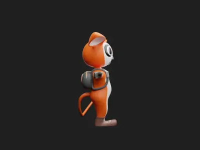 Rabbit Stylish Character 3D model