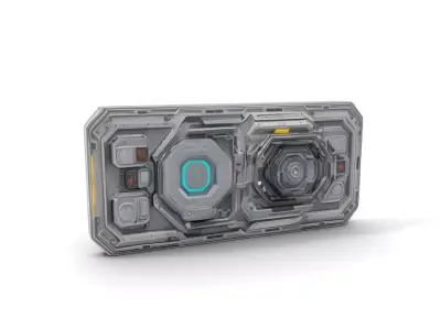 Futuristic Control Panel model pack Low-poly 3D model