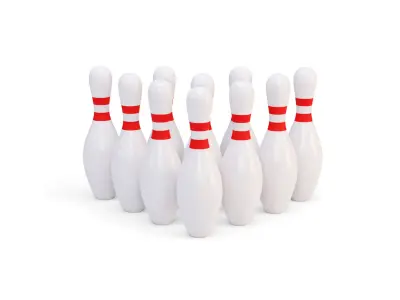 Low Poly Bowling Pin Low-poly 3D model