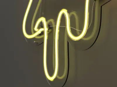 Pizza - Neon Sign 3D model