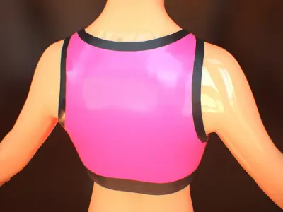 Sexy Sport Bra Low-poly 3D model