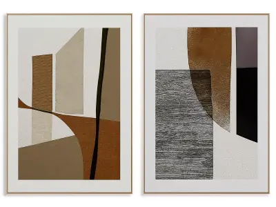Abstract Painting Frame set 3D model 49