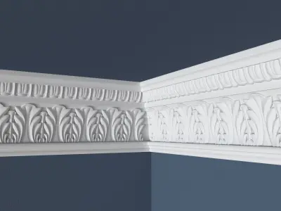 Decorative Crown Molding 3D model 3
