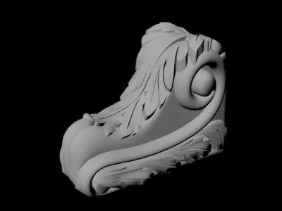 pilaster ornate sculpture 3D model