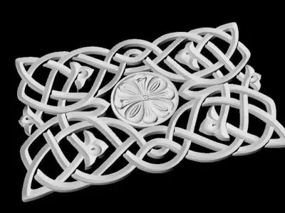 Central decor ornament for furniture 3D model 432