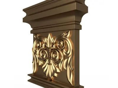 Collection of Capitals 03 Low-poly 3D model