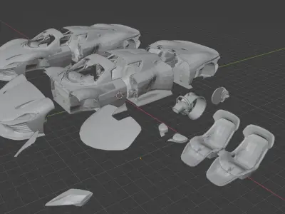 Ferrari SP3 Daytona 3D print model