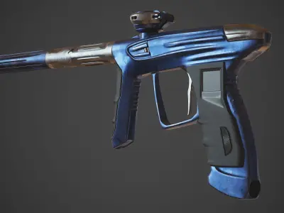 Paintball marker Low-poly 3D model