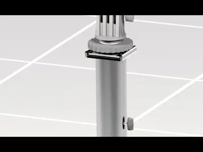 Studio light with stand 3D model