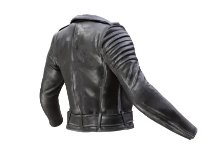 Leather Jacket 30 - All MH Bodies UE5 Skeletons - Rigged Low-poly 3D model