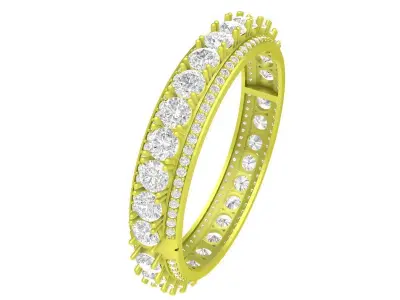 Luxury Eternity Pave Diamond Ring for Women 4152 3D print model
