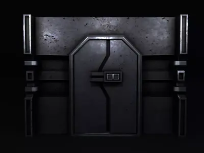 SCIFI INDUSTRIAL DUNGEON MODULES Free low-poly 3D model