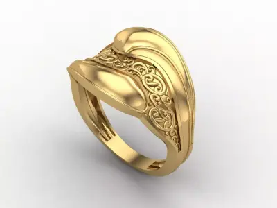 Women Plain Ring STL Models Womens Ring 3dmodels 3D print model 3D print model 17