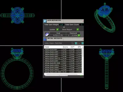 Oval Solitaire Ring Printable model 3dmodel  3D print model