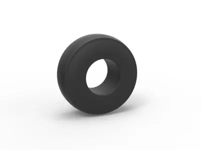 Dragster rear tire at speed Scale 1 to 25 3D print model