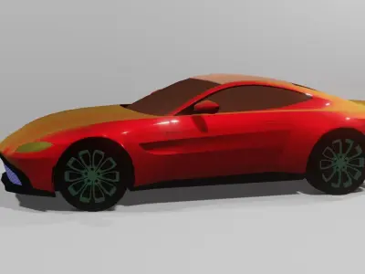 Low Poly Car 3D model For Gaming 3D model