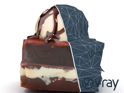 Decadent Brownie Sundae Dessert model pack Low-poly 3D model