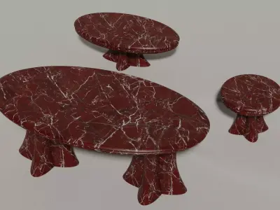 Aureon Marble Set Low-poly 3D model