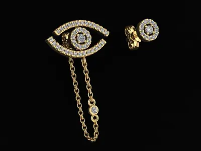 Messika Lucky Eye Earring 3D print model