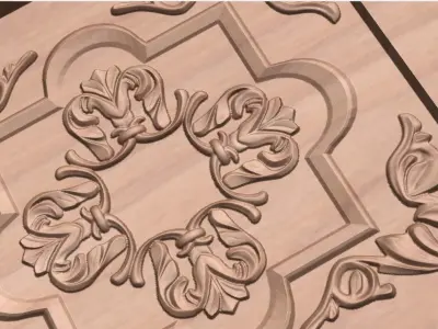 Decorative floral baroque  CNC 3D print model