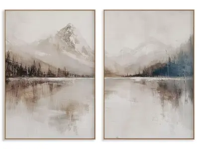 Abstract Painting Frame set 3D model 301